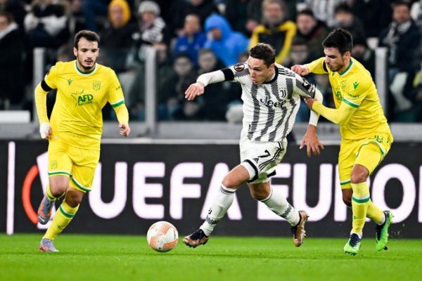 كييزا خلال مباراة يوفنتوس ضد نانت في الدوري الاوروبي - Chiesa during Juventus match Vs Nantes 2023