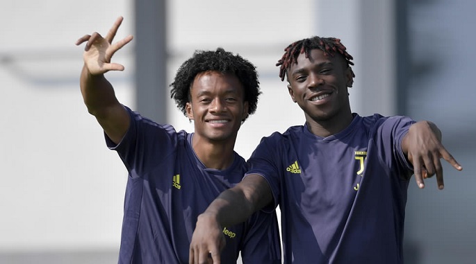 ابتسامة مويس كين و كوادرادو - Moise Kean & Cuadrado smile