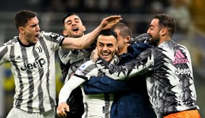 كوستيتش يحتفل بهدفه خلال مباراة يوفنتوس ضد انتر ميلان 2023 - Filip Kostic celebrates after scoring a goal during Juventus match Vs Inter Milan