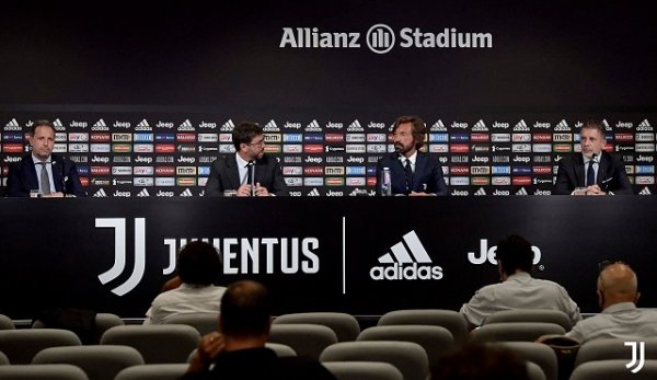 أنييلي و تشيروبيني و باراتيسي خلال تقديم بيرلو مدرب لـ يوفنتوس تحت 23 - Andrea Pirlo presentation as Juventus U23 coach