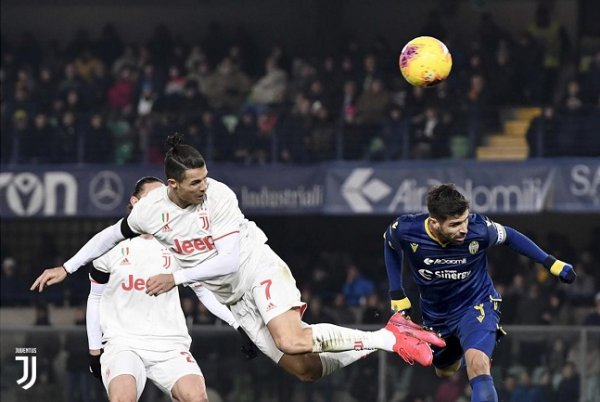 راسية رونالدو في مباراة فيرونا يوفنتوس - Cristiano Ronaldo in Verona Juventus match