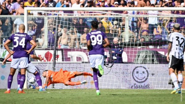 تصدي بيرين لركلة جزاء يوفيتش في مباراة فيورنتينا اليوفي - Perin saves Jovic pk in Fiorentina Juventus match