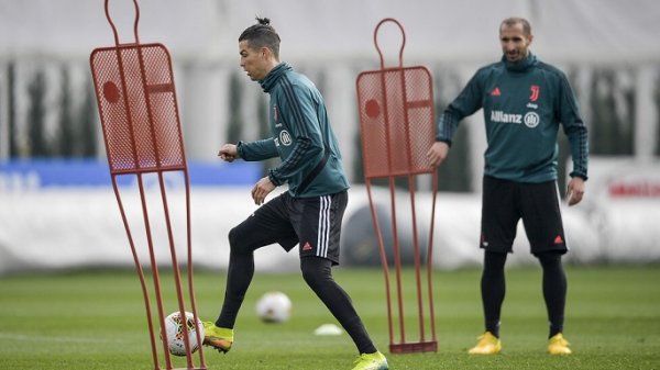 رونالدو في تدريب اليوفي قبل انتر - Cristiano Ronaldo in juventus training