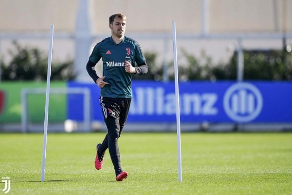 أرون رامزي في تدريب يوفنتوس - Aaron Ramsey in Juventus training