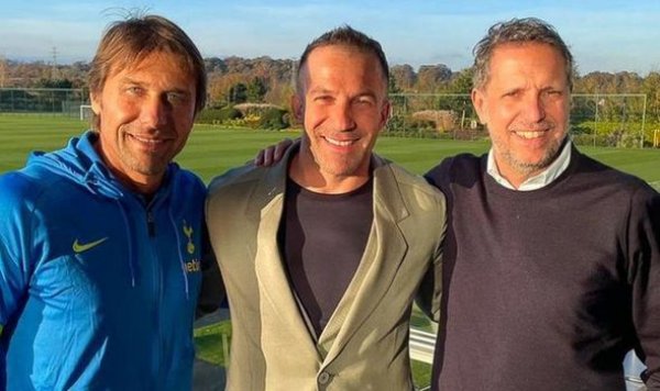 ثلاثي اليوفي السابق ديل بييرو و كونتي و باراتيسي في توتنهام - Ex Trio Juventus ( Del Piero & Conte & Paratici ) in tottenham training ground