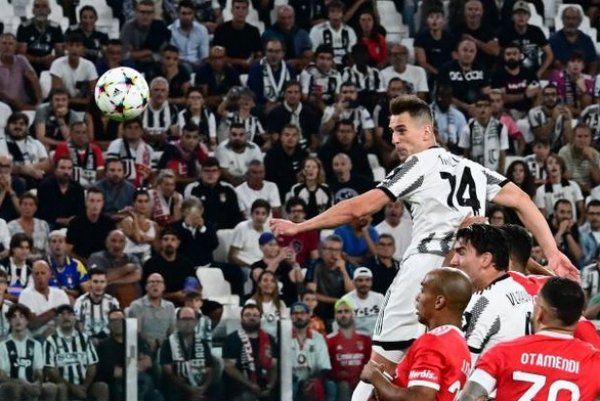 ميليك يسجل رأسية مع يوفنتوس ضد بنفيكا - Milik scores head goal during Juventus Benfica match