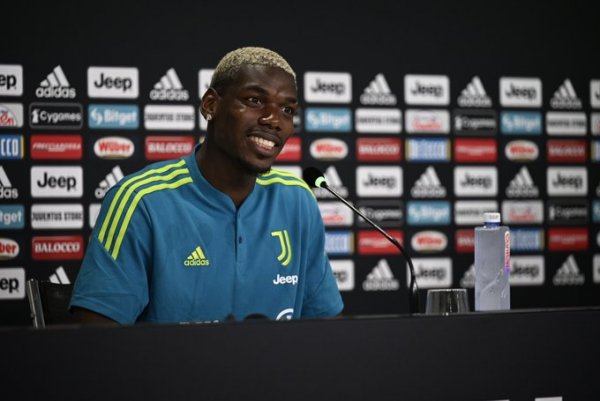 بوغبا بالمؤتمر الصحفي لتقديمه مع اليوفي - Pogba press conference after joining Juventus