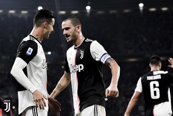 رونالدو يحتفل بهدفه مع بونوتشي - Cristiano Ronaldo celebrates with Bonucci