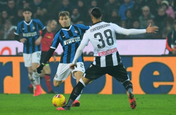 ماندراغورا امام باريلا في لقاء اودينيزي و انتر - Mandragora vs Barella in Udinese Inter match