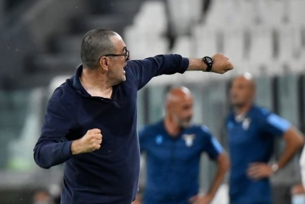 فرحة ماوريزيو ساري في مباراة يوفنتوس لاتسيو - Maurizio Sarri delight during Juventus Lazio match