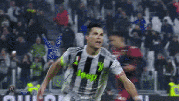 صور متحركة : رونالدو يحتفل بهدف الفوز لصالح اليوفي ضد جنوى - Gif : Ronaldo celebrates after Juventus Goal Vs Genoa