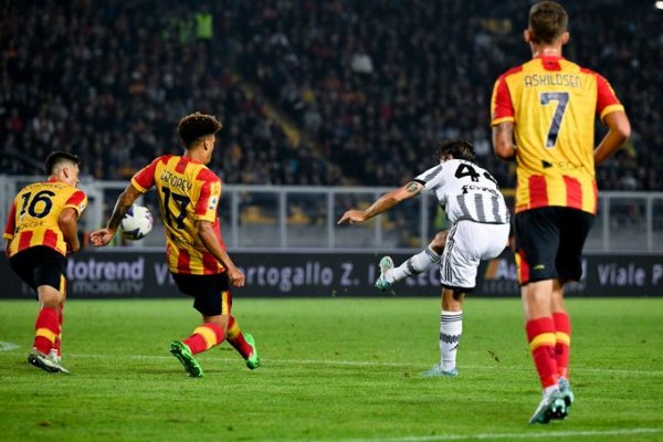 فاجيولي يسجل الهدف خلال مباراة ليتشي × يوفنتوس - Fagioli scores a goal during Lecce Juventus match