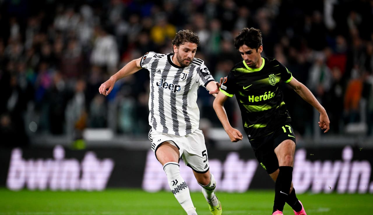 مانويل لوكاتيلي خلال مباراة يوفنتوس ضد سبورتينغ لشبونة 2023 - Manuel Locatelli during Juventus match Vs Sporting CP