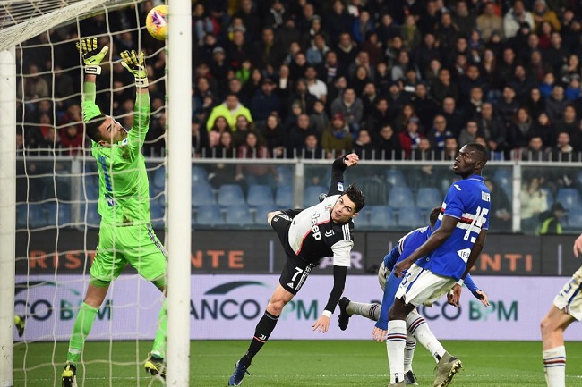 هدف كريستيانو رونالدو من رأسية - Ronaldo header goal vs Sampdoria