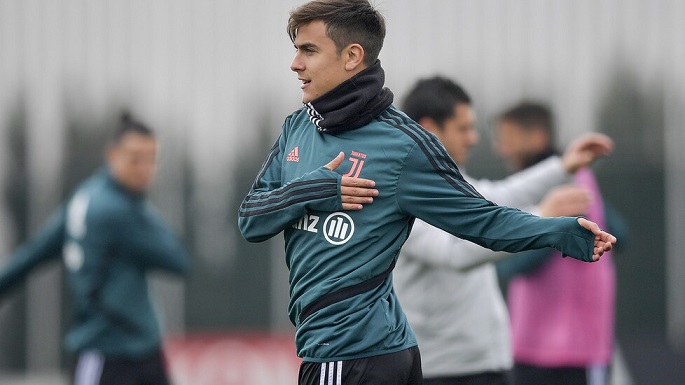 ديبالا في تدريب يوفنتوس قبل لقاء انتر - Dybala in juventus training