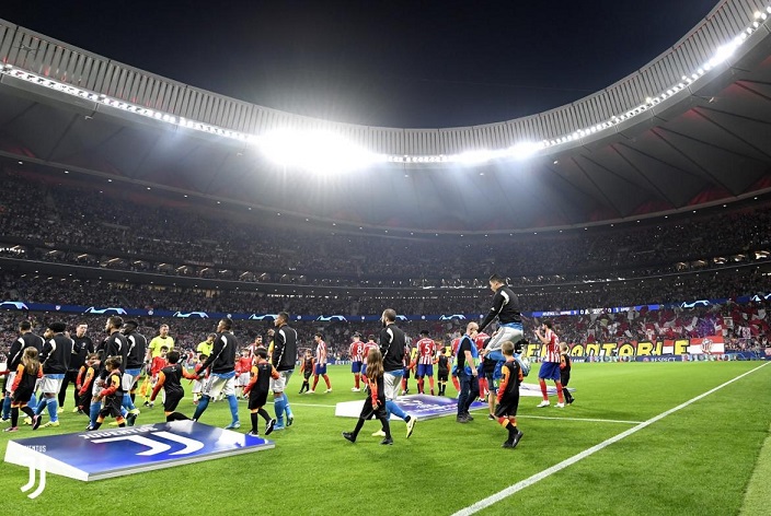 دخول اليوفنتوس و اتليتيكو مدريد الملعب Wanda Metropolitano