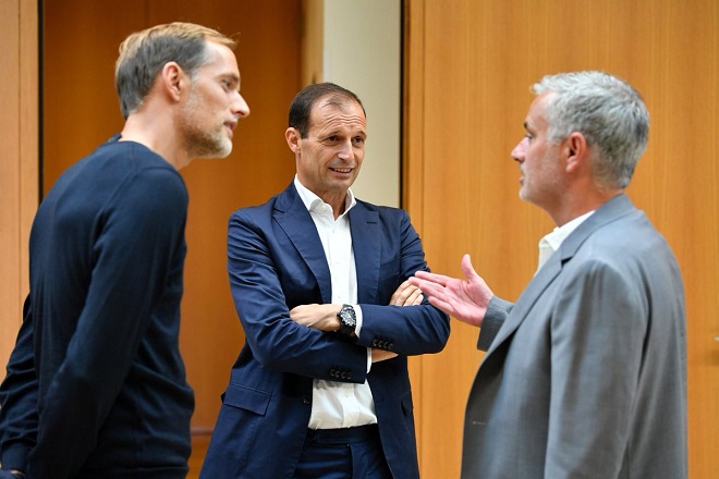 اليغري يتحدث مع توخيل و مورينهو - Allegri talk with Tuchel & Mourinho