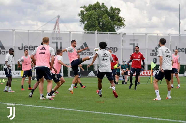 بينتانكور في تدريب اليوفي قبل نهائي كاس ايطاليا - Bentancur in Juventus training in June 2020