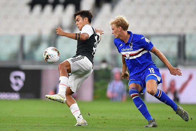 ديبالا ضد ثورسبي في مباراة يوفنتوس سامبدوريا - Dybala Vs Thorsby during Juve Sampdoria match