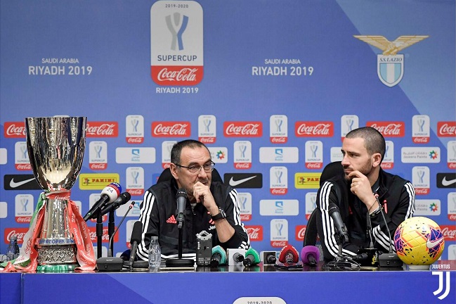 ساري و بونوتشي بالمؤتمر الصحفي - Bonucci & Sarri in Press Conference 