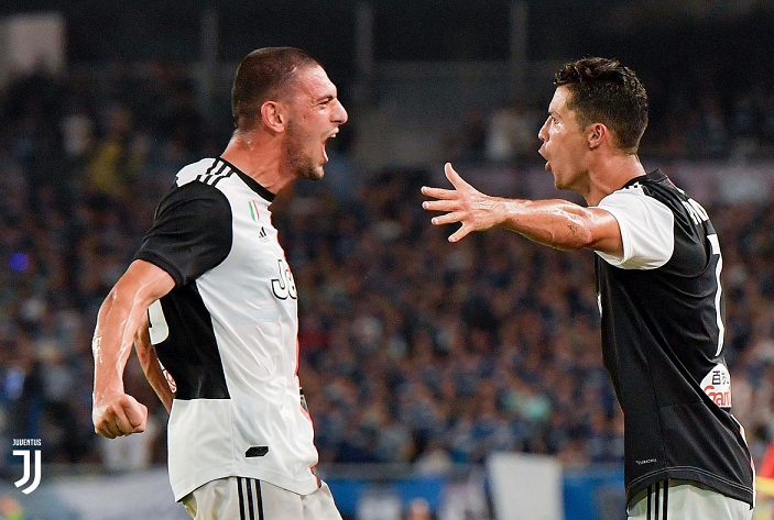 رونالدو يحتفل بهدفه مع ديميرال - Ronaldo celebrates his goal with Demiral