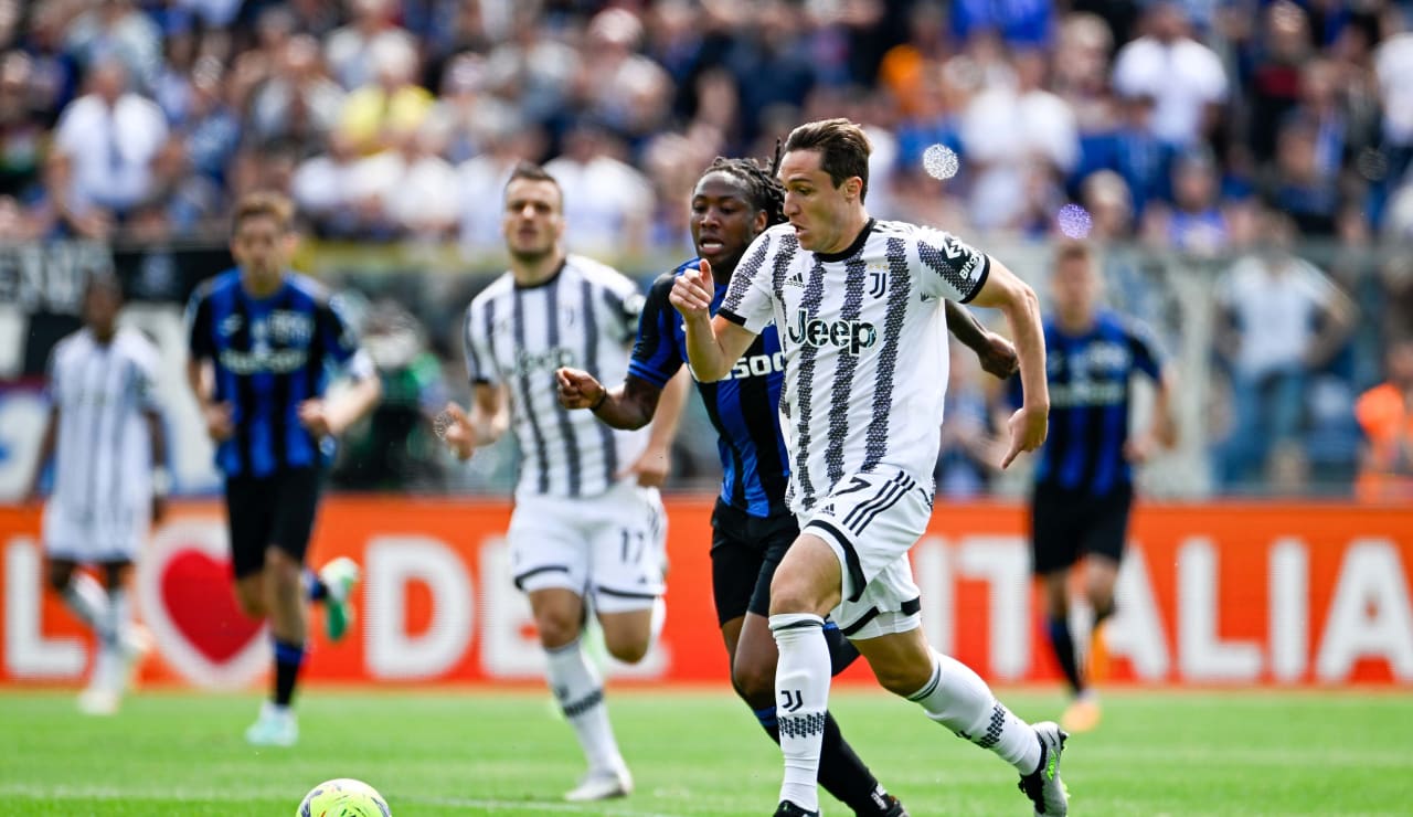 فيدريكو كييزا خلال مباراة يوفنتوس ضد اتالانتا 2023 - Federico Chiesa during Juventus match Vs Atalanta