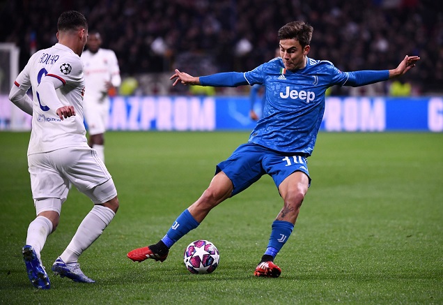 باولو ديبالا في مباراة ليون و يوفنتوس - Dybala Vs Aouar in Lyon Juventus match