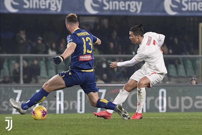 رونالدو يسجل هدفه في مباراة يوفنتوس ضد فيرونا - Ronaldo scores goal in Verona Juventus match