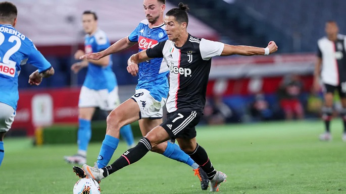 كريستيانو رونالدو و فابيان رويزفي نهائي كاس ايطاليا ( نابولي اليوفي ) - Cristiano Ronaldo & Fabian Ruiz in Coppa Italia final ( Napoli Juve )