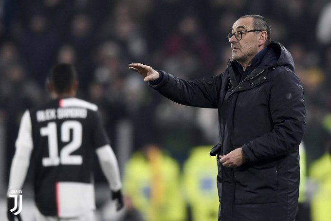 مدرب اليوفي ساري خلال مباراة روما - Juve Coach Sarri during Roma match