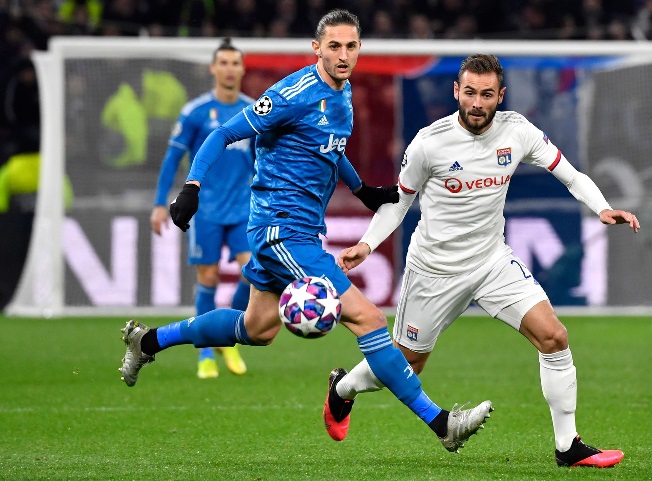 رابيو ضد توسارت في مباراة ليون و يوفنتوس - Rabiot Vs Tousart in Lyon Juventus match