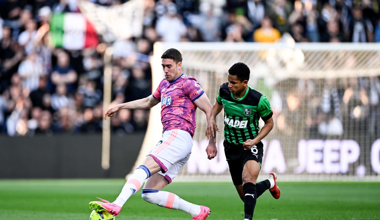 دوسان فلاهوفيتش خلال مباراة يوفنتوس ضد ساسولو 2023 - Dusan Vlahovic during Juventus match Vs Sassuolo