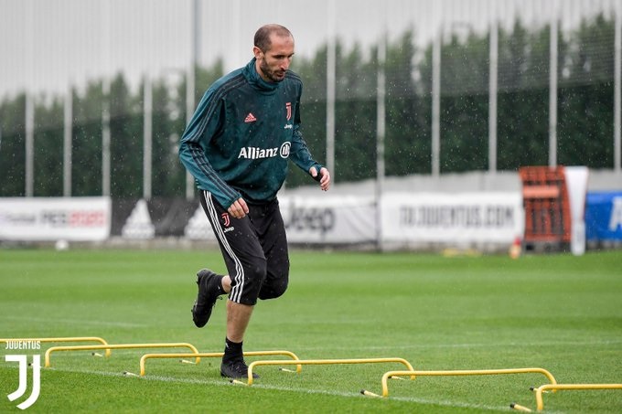 كيليني في تدريب يوفنتوس الفردي - Chiellini during Individual juventus training